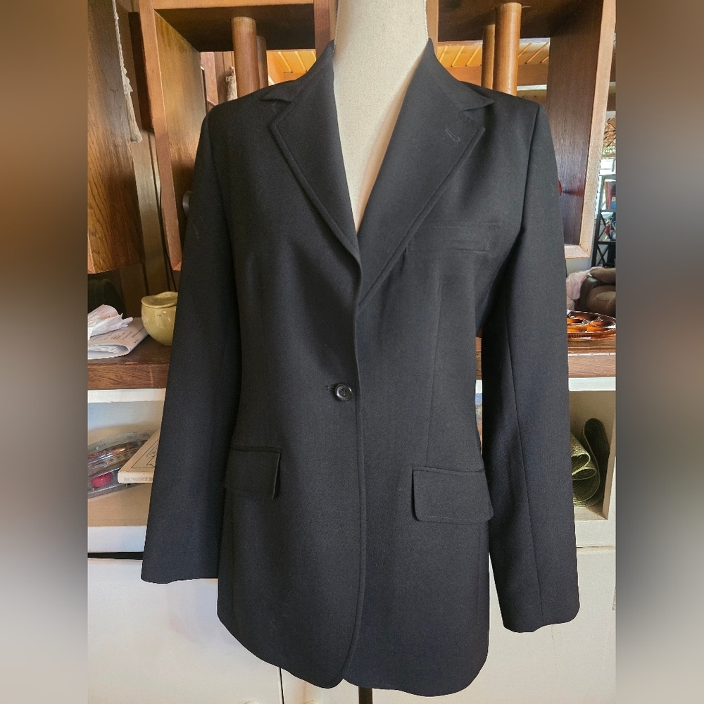 Dolce & Gabbana Black Women's Virgin Wool Blazer Size 44 NWOT